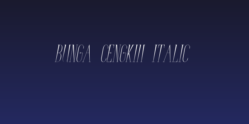 Bunga Cengkih Italic Social Header