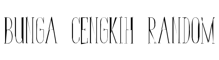 Bunga Cengkih Random  नि: शुल्क फ़ॉन्ट्स डाउनलोड