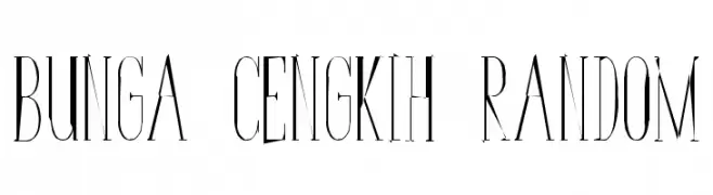 Bunga Cengkih Random  नि: शुल्क फ़ॉन्ट्स डाउनलोड