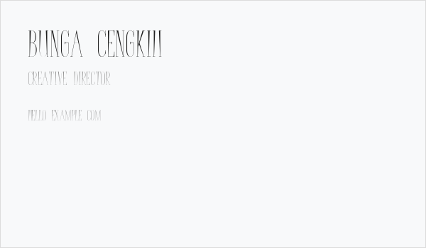Bunga Cengkih Business Card