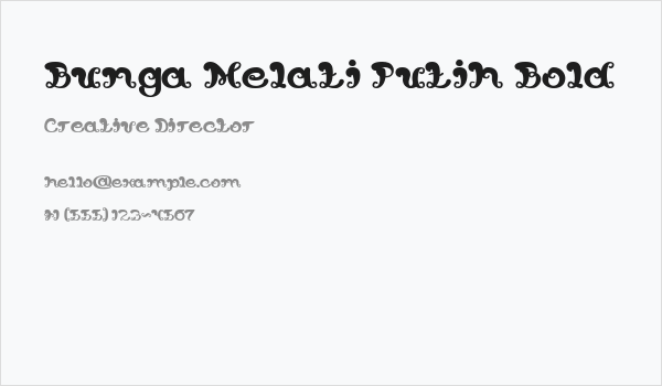 Bunga Melati Putih Bold Business Card