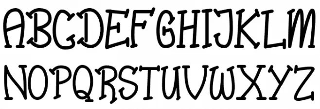 Bungah Font UPPERCASE