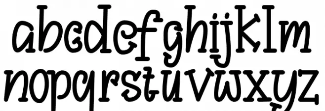 Bungah Font LOWERCASE