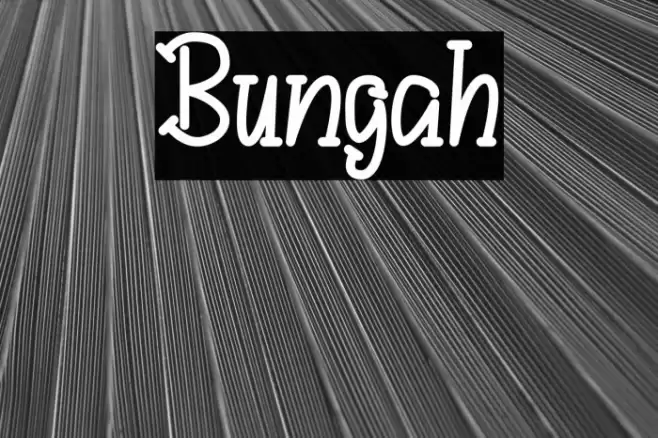 Bungah Font examples