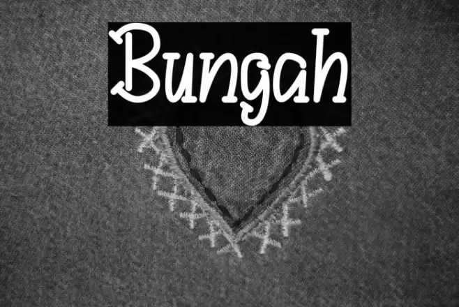 Bungah Font examples