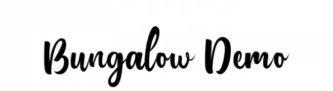 Bungalow Demo  Free Fonts Download