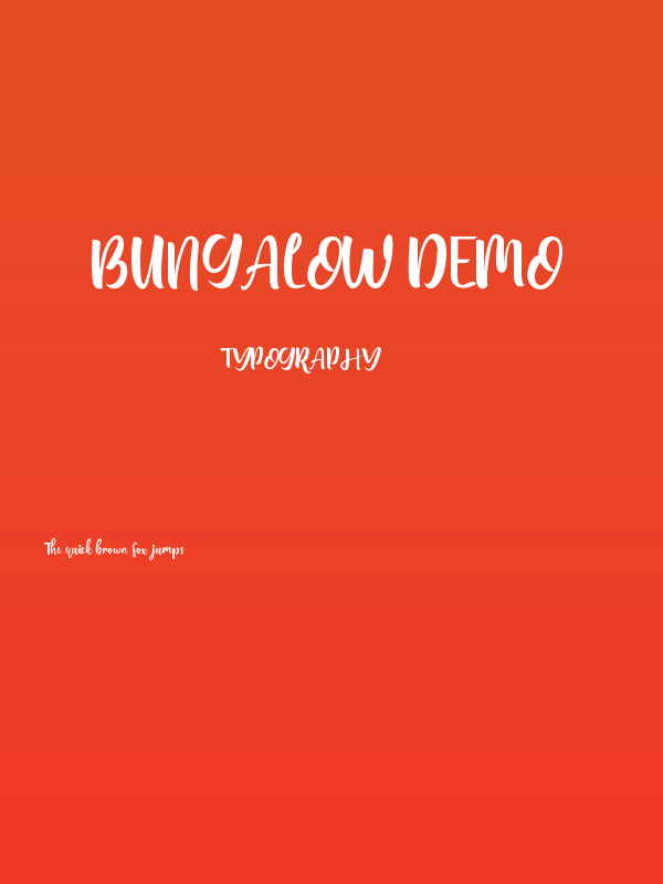 Bungalow Demo Poster