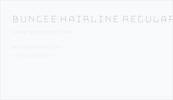 Bungee Hairline Regular Business Card