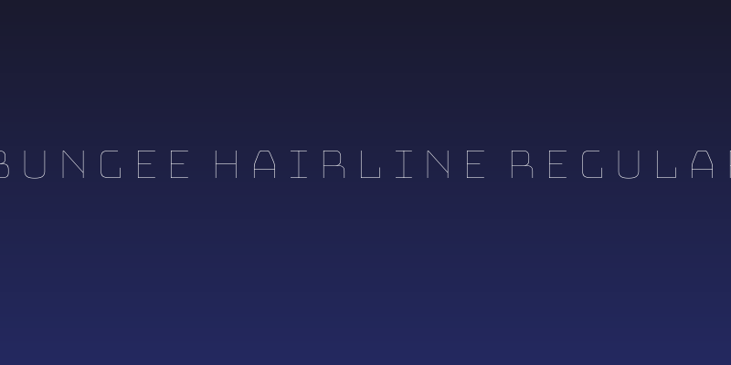 Bungee Hairline Regular Social Header