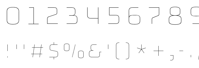 Bungee Hairline Font OTHER CHARS