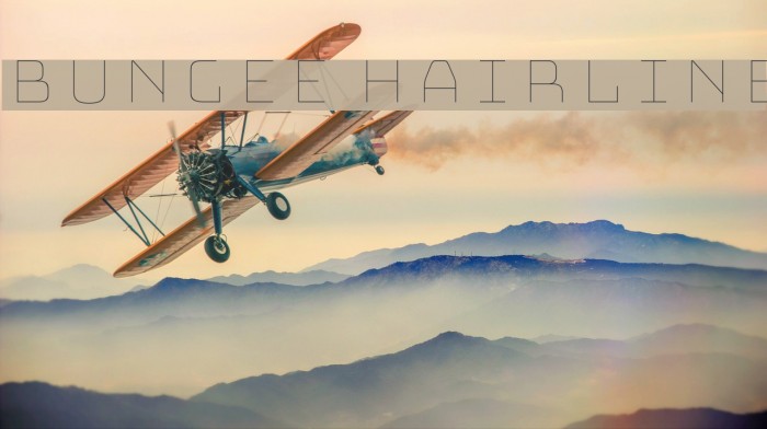 Bungee Hairline Font examples