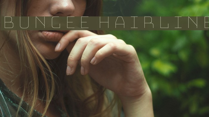 Bungee Hairline Font examples