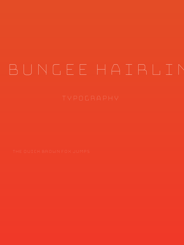 Bungee Hairline Poster