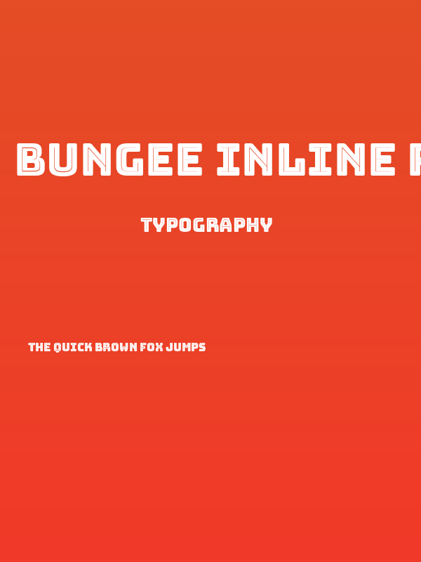 Bungee Inline Regular Poster
