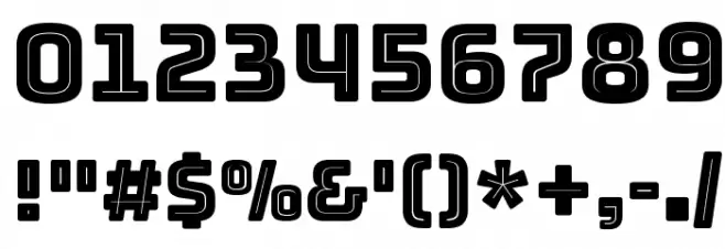 Bungee Inline Font OTHER CHARS