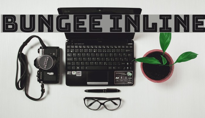 Bungee Inline Font examples
