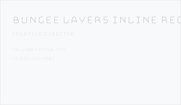 Bungee Layers Inline Regular Business Card