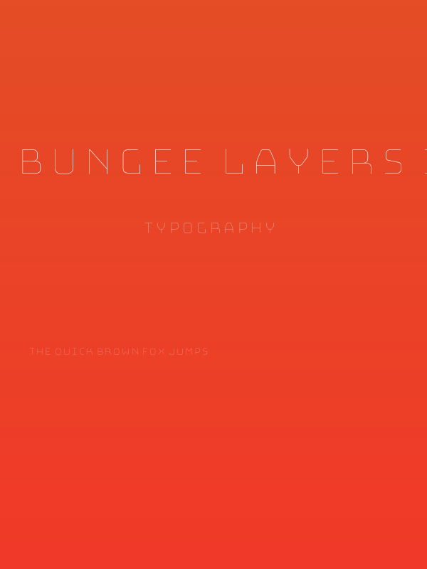 Bungee Layers Inline Regular Poster