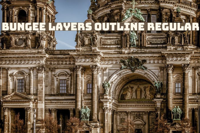 Bungee Layers Outline Regular Font examples
