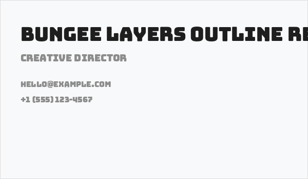 Bungee Layers Outline Regular Business Card