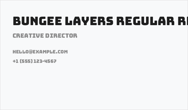 Bungee Layers Regular Regular Business Card