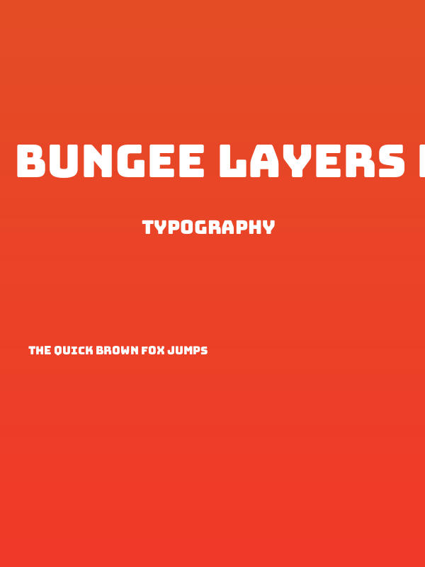 Bungee Layers Regular Regular Poster