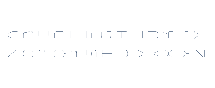 Bungee Layers Rotated Inline Regular Lowercase