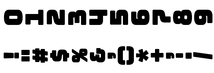 Bungee Layers Rotated Outline Regular Font OTHER CHARS