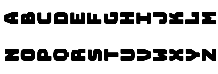 Bungee Layers Rotated Outline Regular Font LOWERCASE