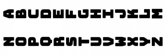Bungee Layers Rotated Outline Regular Fonte MINÚSCULAS