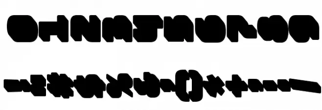 Bungee Layers Rotated Shade Regular Font OTHER CHARS