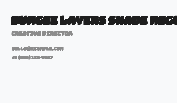 Bungee Layers Shade Regular Business Card