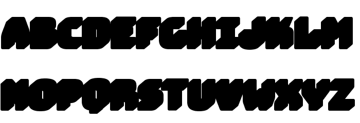 Bungee Layers Shade Regular Font LOWERCASE