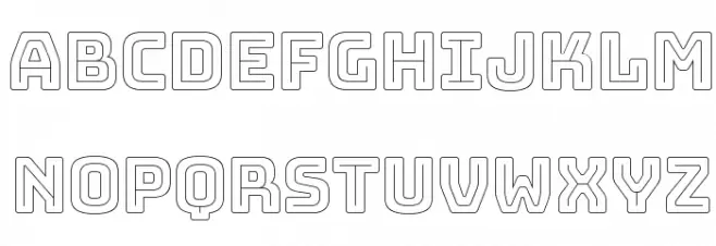 Bungee Outline Regular Font LOWERCASE