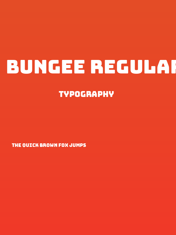 Bungee Regular Poster