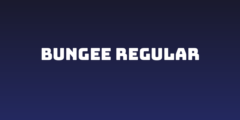 Bungee Regular Social Header