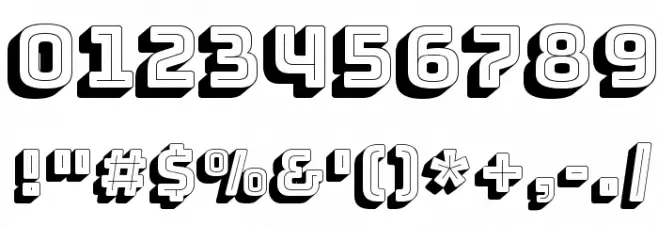 Bungee Shade Regular Font OTHER CHARS