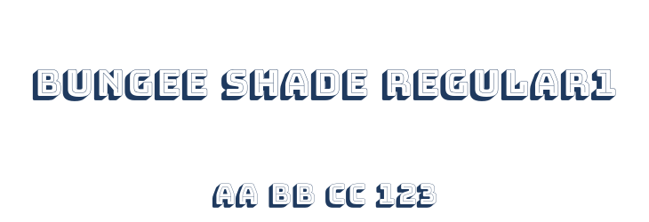 Bungee Shade Regular1 Font Preview