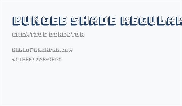 Bungee Shade Regular1 Business Card
