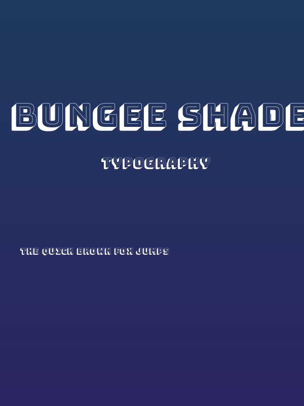 Bungee Shade Regular1 Poster