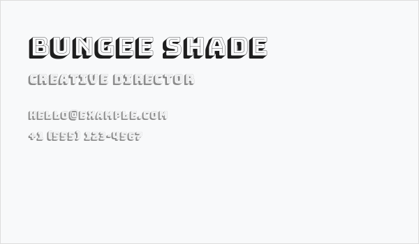 Bungee Shade Business Card