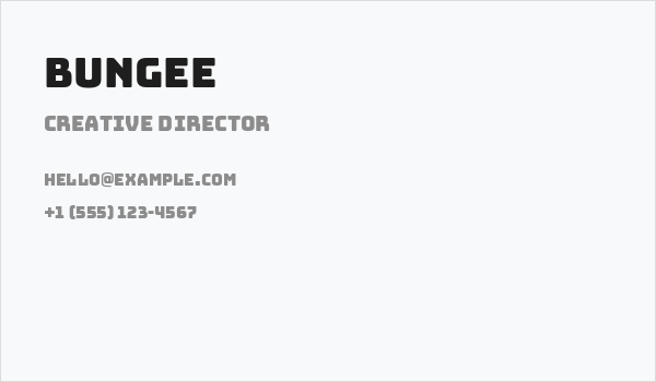 Bungee Business Card
