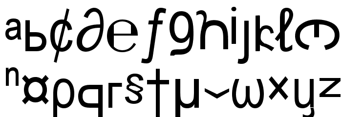 Bungle City Schriftart Kleinbuchstaben