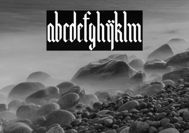 Bunker Lowercase Font examples