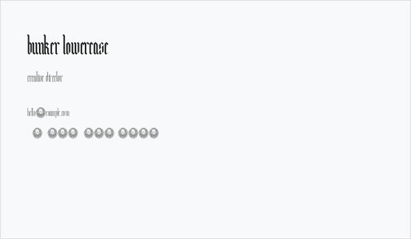 Bunker Lowercase Business Card