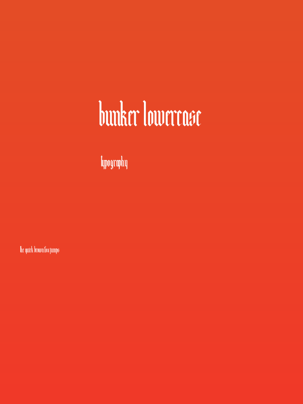 Bunker Lowercase Poster