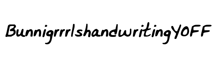 BunnigrrrlshandwritingYOFF  Descarca Fonturi Gratis