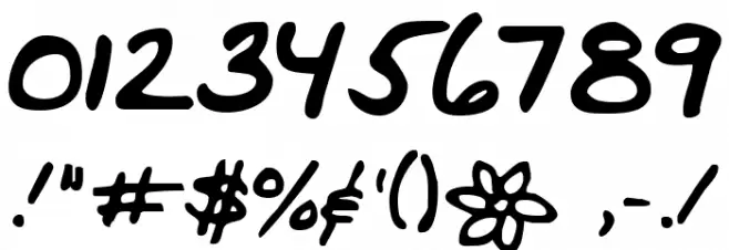 BunnigrrrlshandwritingYOFF Font OTHER CHARS