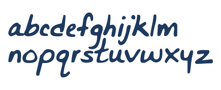 BunnigrrrlshandwritingYOFF Lowercase