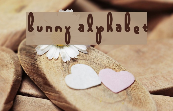 Bunny Alphabet Font examples